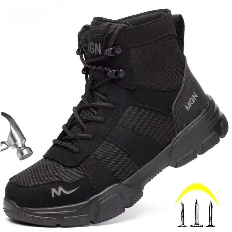 Embroidery Cotton - Work Boots Indestructible Men's Safety Shoes