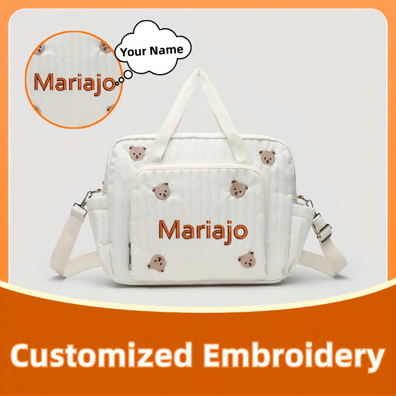 Embroidery Font Free - 1PC Bear & tulip Pattern Travel