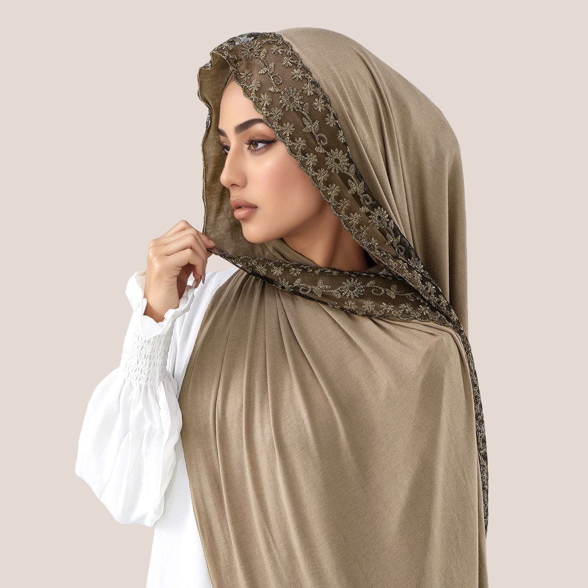 Lace Embroidery Cotton Jersey  - Embroidery Cotton ulasan dan harga