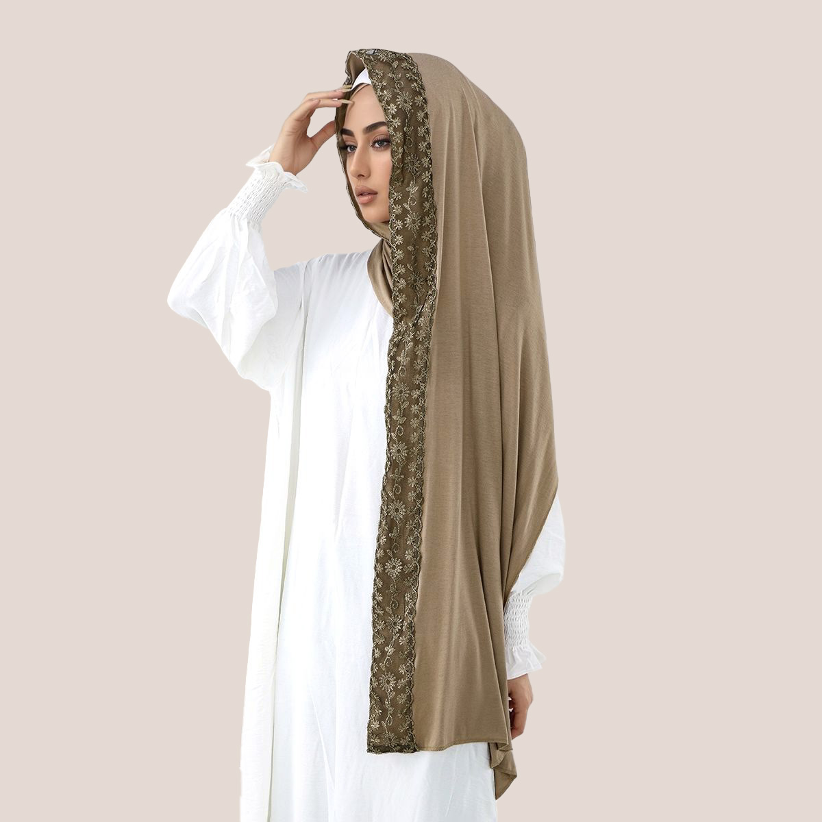 Lace Embroidery Cotton Jersey  - Embroidery Cotton ulasan dan harga
