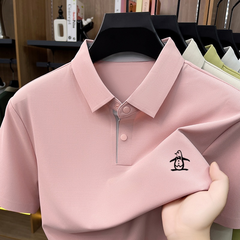 Ice Silk Men's Cooling Polo Sh - Embroidery Premium ulasan dan harga