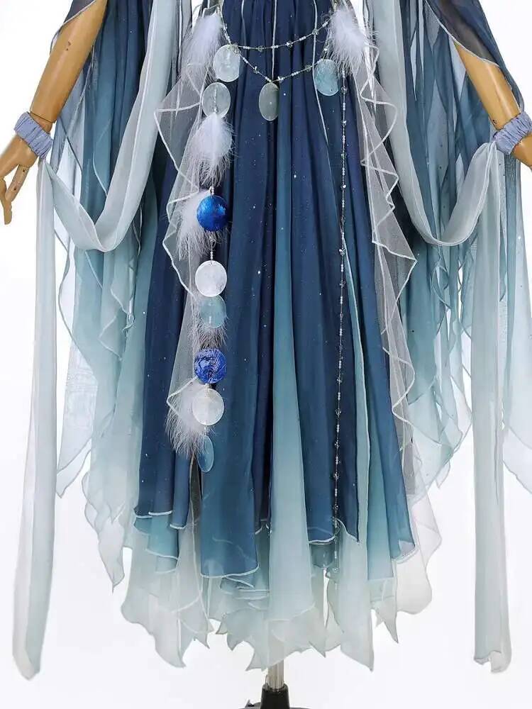 Exotic Blue Dress Heavy Embroi - Embroidery Style ulasan dan harga