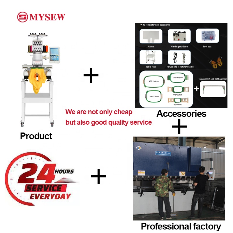 MYSEW MFS800  9  s Single Head - Embroidery Hat Machine ulasan dan harga