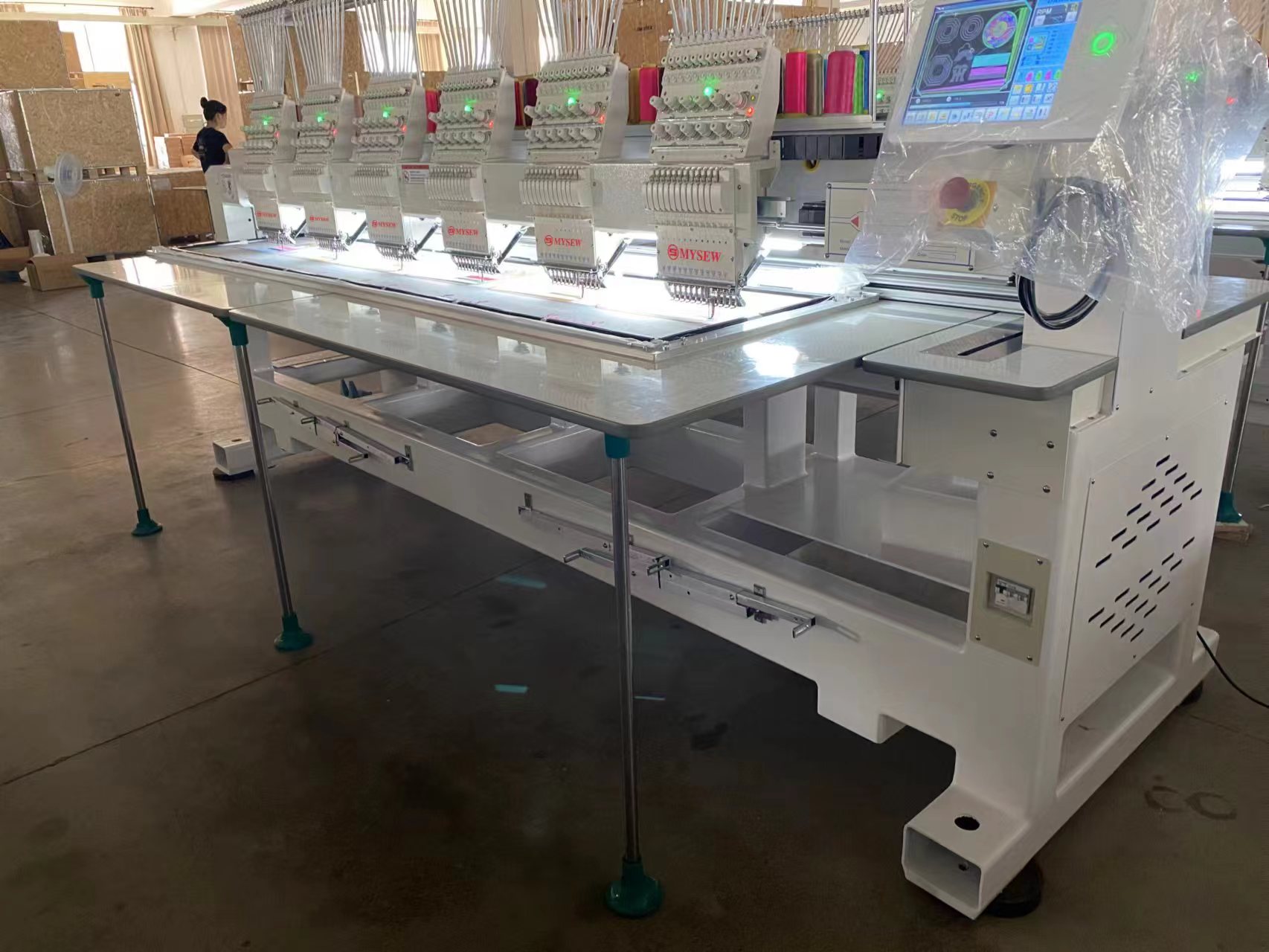 MFGS 1506 15  s 6 Head Automat - Embroidery Hat Machine ulasan dan harga