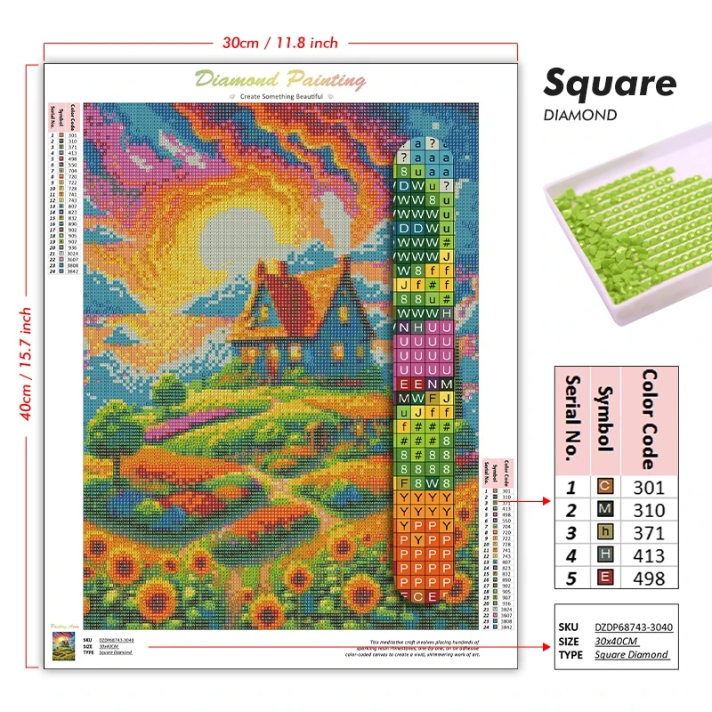 Car Diamond Painting Landscape - Embroidery Daisy ulasan dan harga