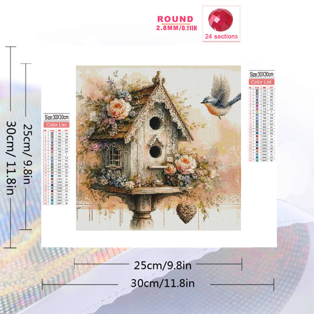Evershine Bird House Diamond E - Embroidery Daisy ulasan dan harga