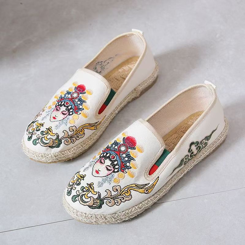 Women Flat Sole Embroidered Cl - Embroidery Style ulasan dan harga