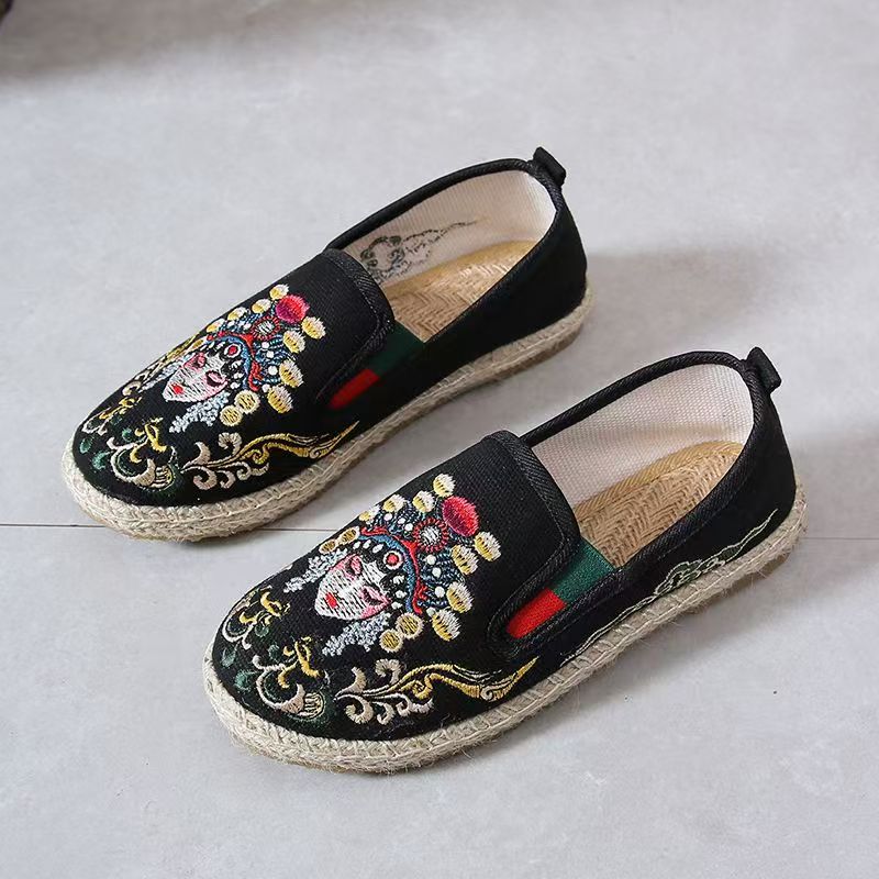 Women Flat Sole Embroidered Cl - Embroidery Style ulasan dan harga