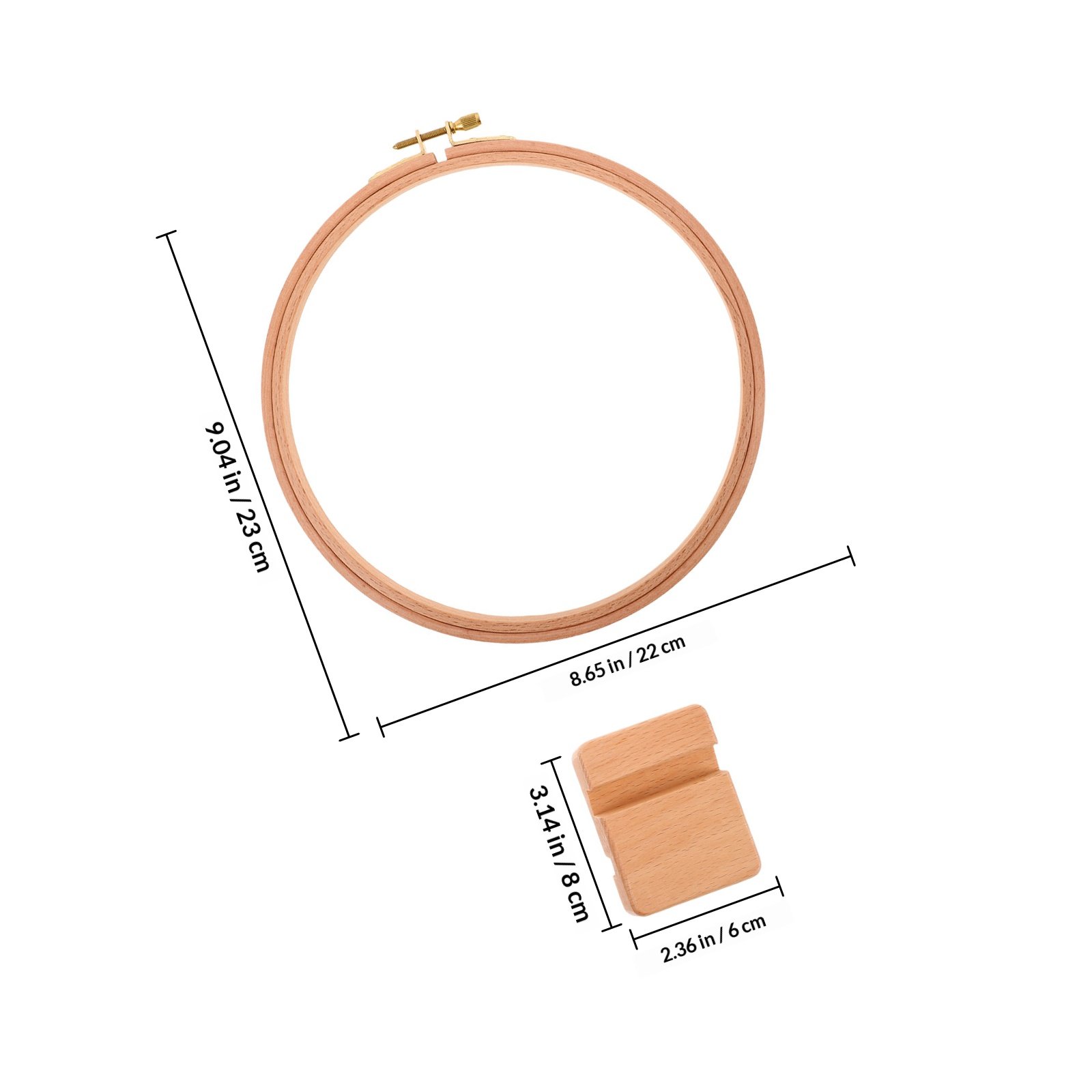 1Set Artisan Wooden Embroidery - Embroidery Hoop ulasan dan harga