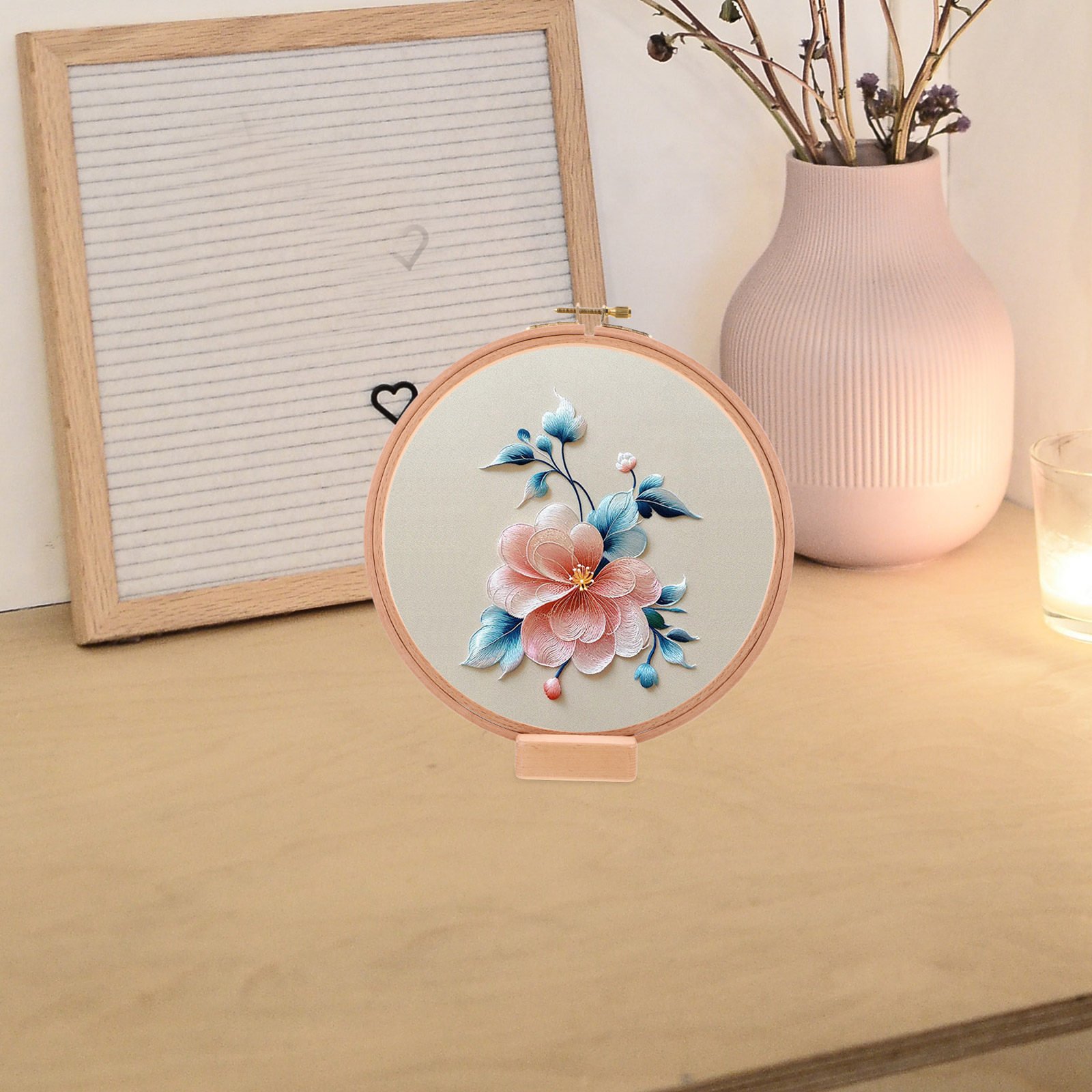 1Set Artisan Wooden Embroidery - Embroidery Hoop ulasan dan harga
