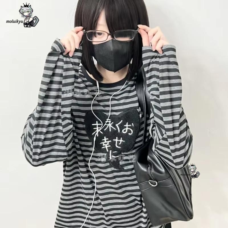 Y2K American Punk Vintage O Ne - Embroidery Cotton ulasan dan harga