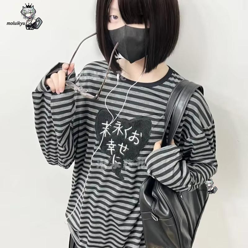 Y2K American Punk Vintage O Ne - Embroidery Cotton ulasan dan harga