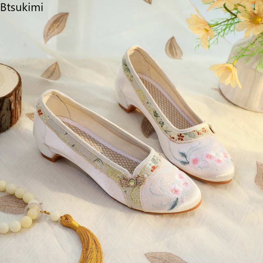 2026 New Women's Shoes Ethnic  - Embroidery Cotton ulasan dan harga