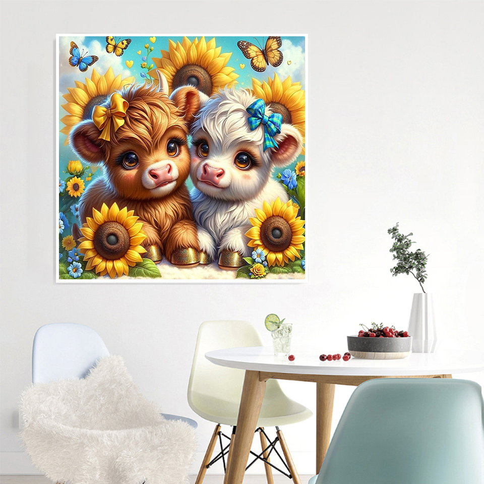 AZQSD Diamond Painting Cattle  - Embroidery Daisy ulasan dan harga