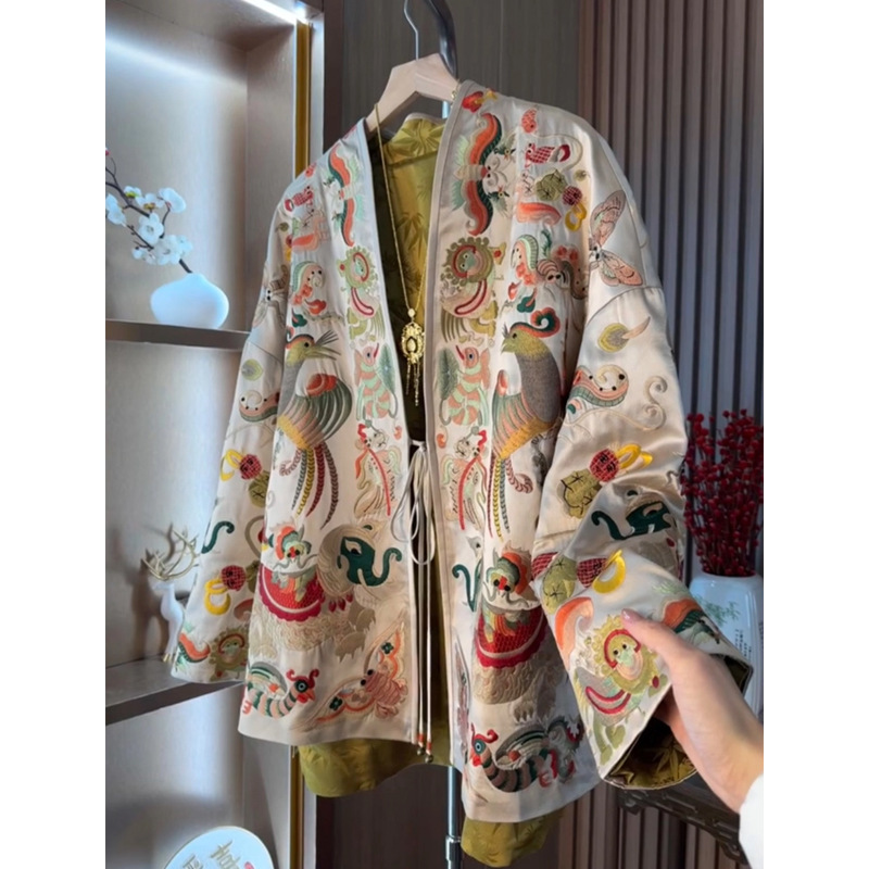 New Chinese Style Kimono Cardi - Embroidery Style ulasan dan harga