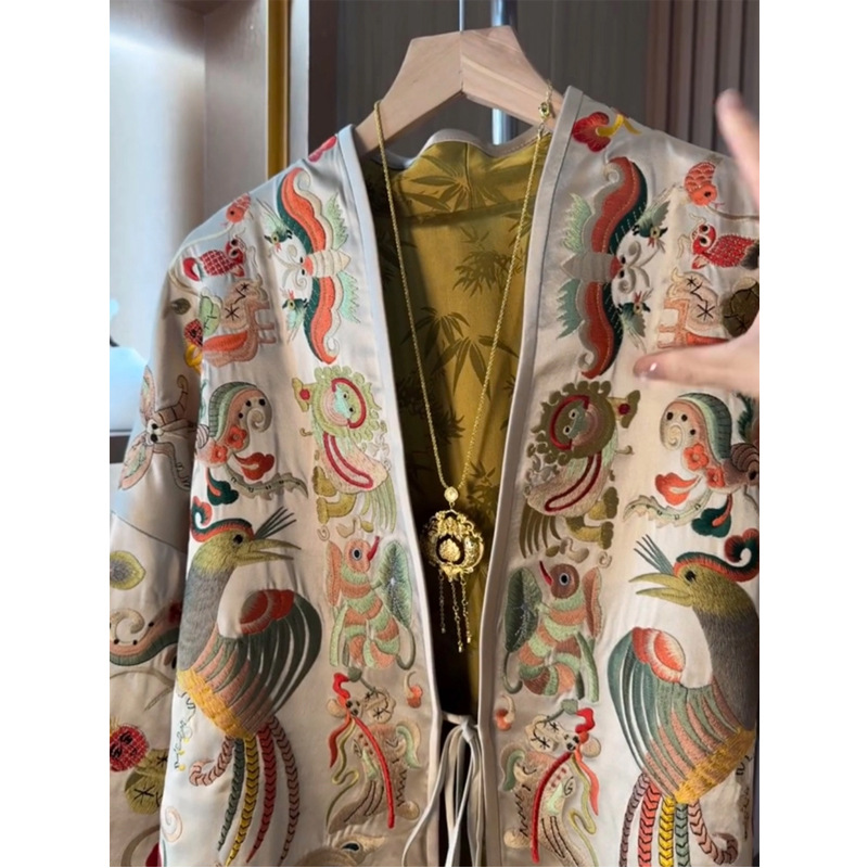 New Chinese Style Kimono Cardi - Embroidery Style ulasan dan harga
