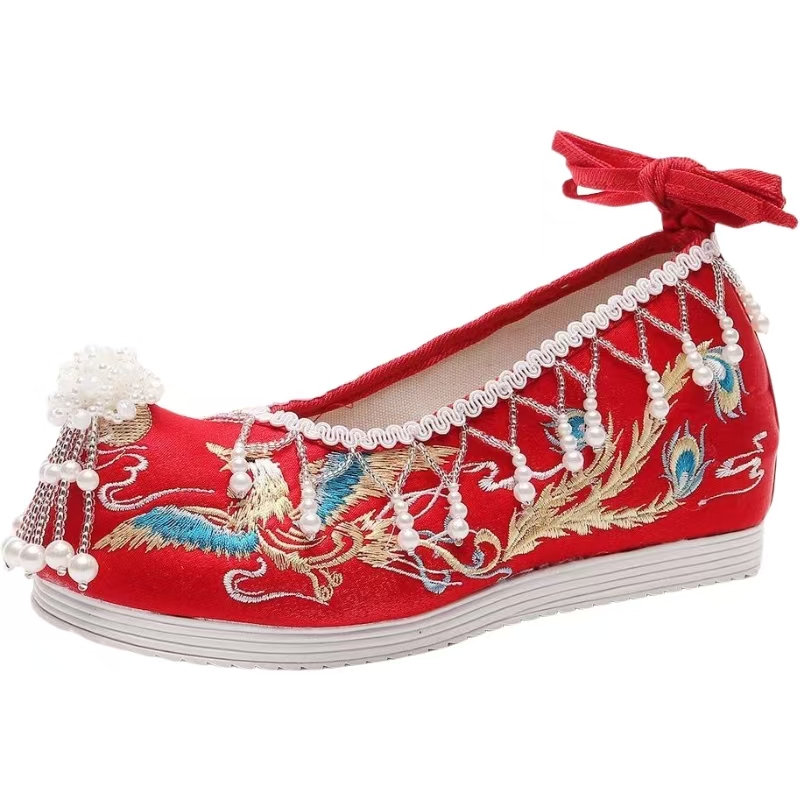 Women New Red Embroidered Wedd - Embroidery Style ulasan dan harga