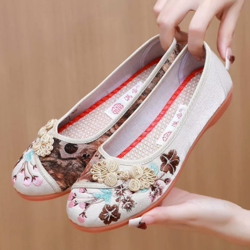 Retro Chinese Style Women Canv - Embroidery Style ulasan dan harga