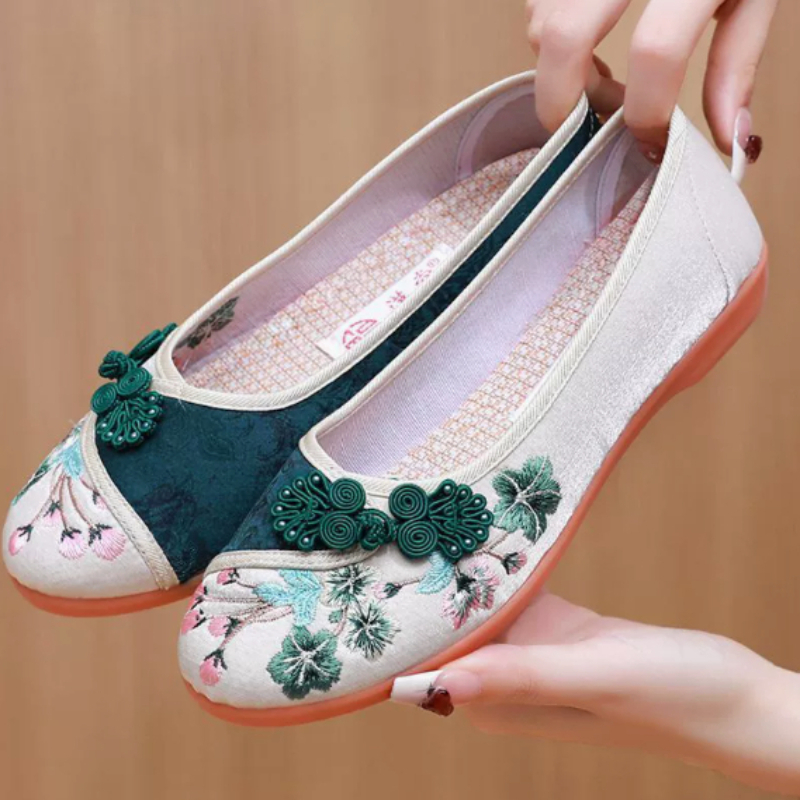 Retro Chinese Style Women Canv - Embroidery Style ulasan dan harga