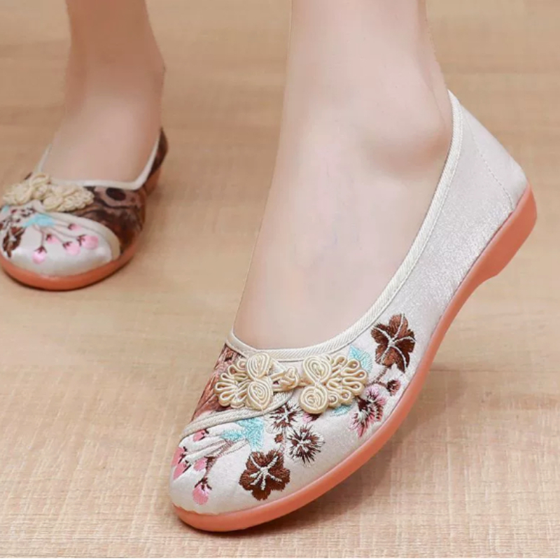 Retro Chinese Style Women Canv - Embroidery Style ulasan dan harga