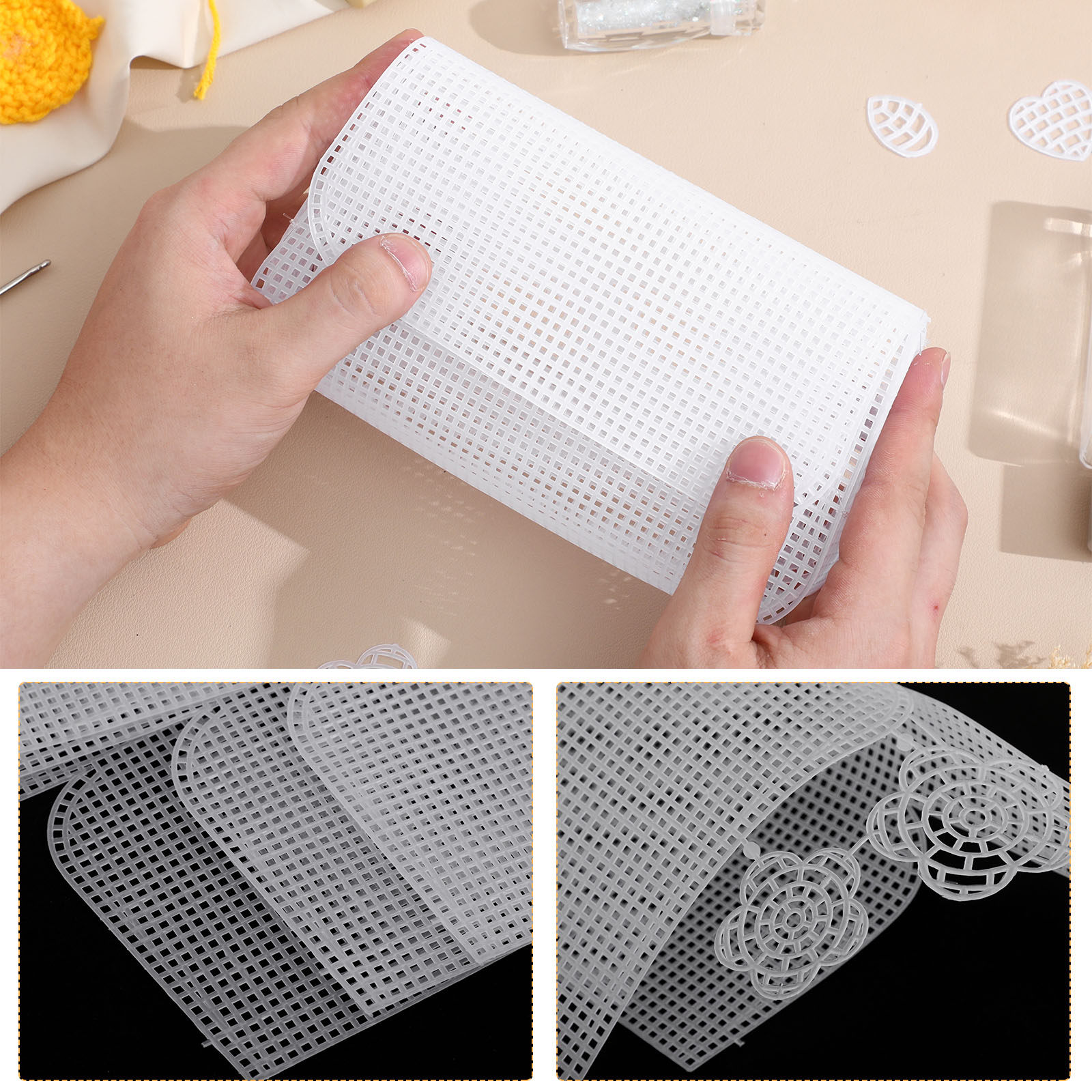 6Pcs Premium Plastic Mesh Canv - Embroidery Premium ulasan dan harga