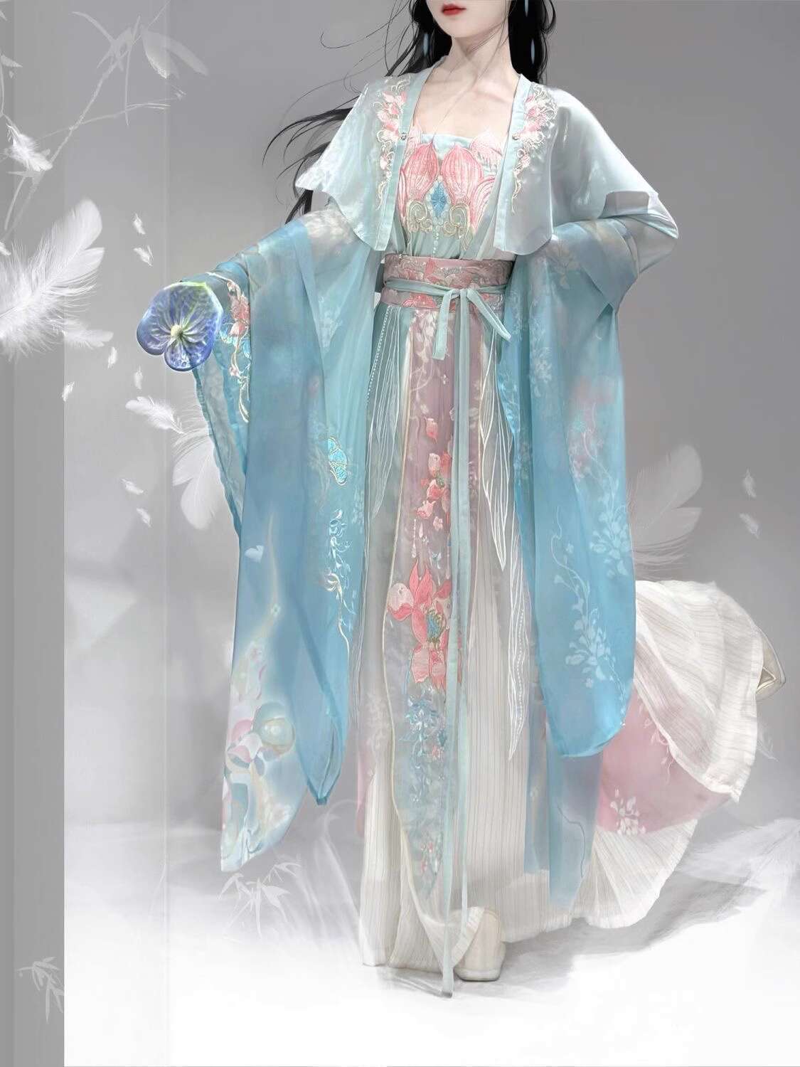 New Hanfu Wei Jinfeng Heavy In - Embroidery Cotton ulasan dan harga